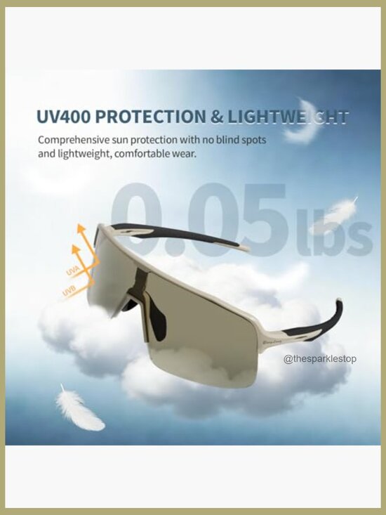 XL 150mm Polarized Sports Sunglasses - UV400 Ultralight TR90 Frame for Running main image 6